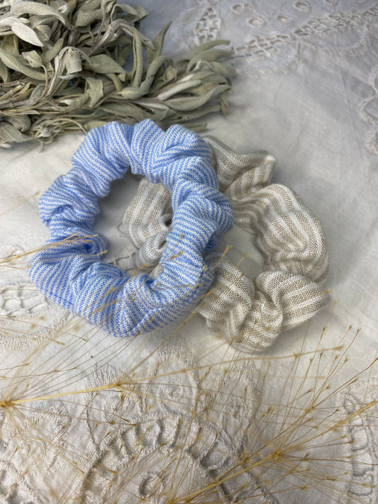 LINEN SCRUNCHIES - PACK OF TWO