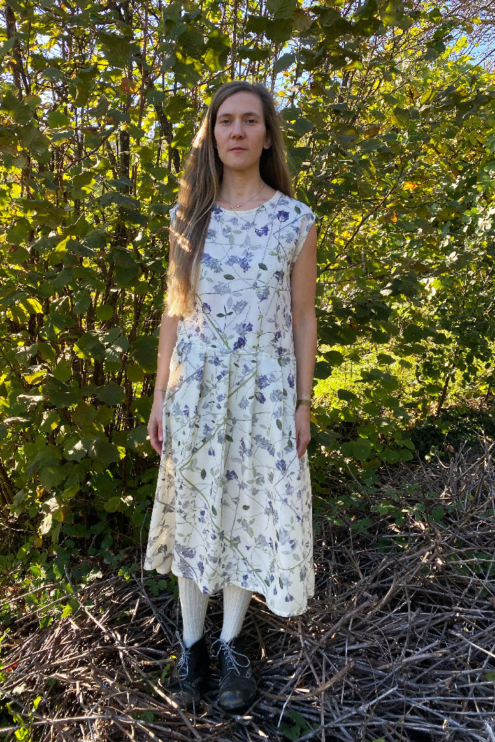 WOOL AND SILK DRESS - OFF WHITE