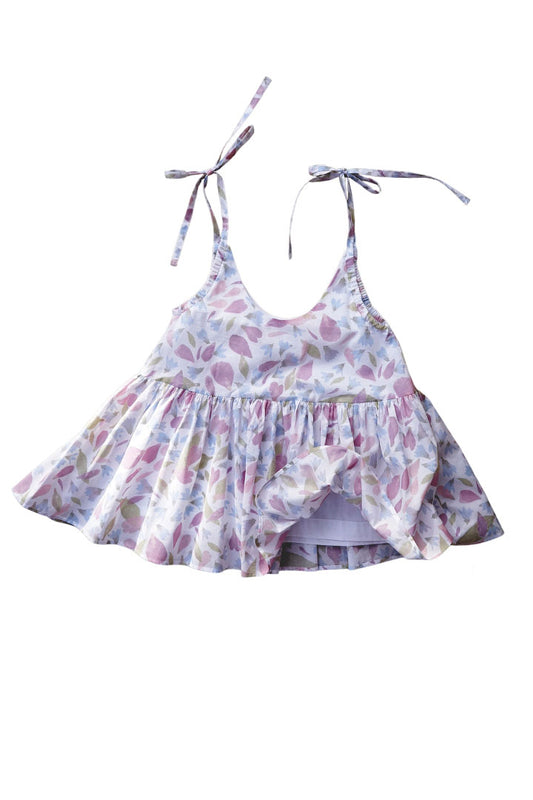 PEONIES AND BLUEBELLS STRAP TOP (Available in size 36, 38)